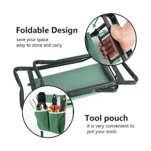 Bdl Taburete de jardín plegable para jardín con 2_3