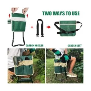 Bdl Taburete de jardín plegable para jardín con 2_2