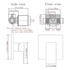 SKOWLL Kit de moldura de manija de ducha para montaje en_2