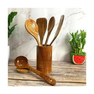 NHAF Cucharas de madera para cocinar juego de utensilios_6