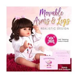 Muñecas Reborn Muñeca de bebé realista de 18 pulgadas con_6