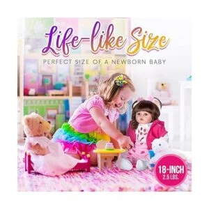 Muñecas Reborn Muñeca de bebé realista de 18 pulgadas con_3