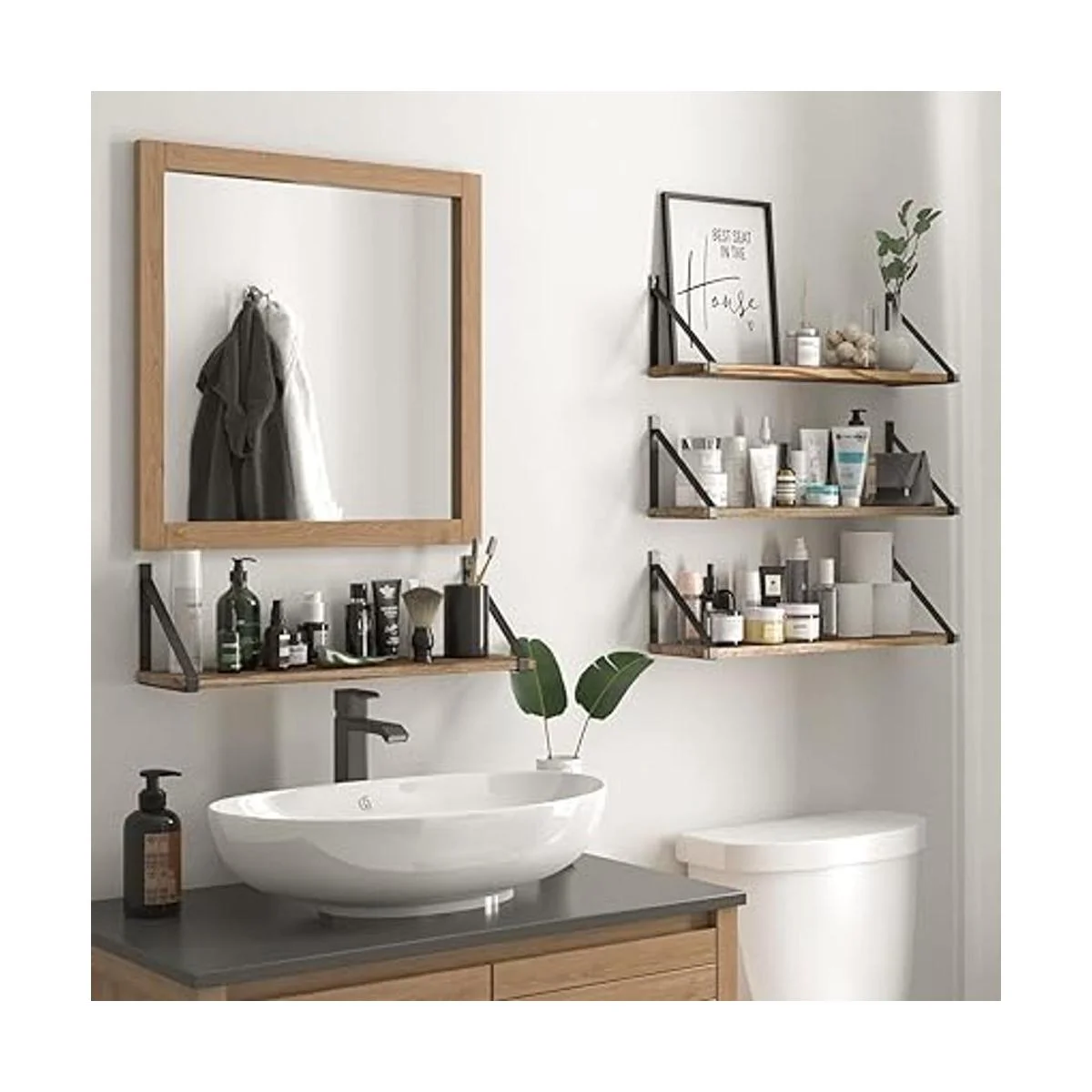 Wallniture Bora Estantes flotantes 24 x 6 pulgadas_4