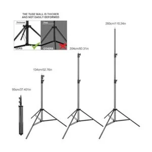 Photography Light Stand 9.33 Ft 2.8M Heavy Duty Aluminum_3