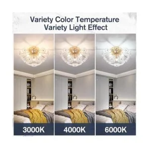 Sputnik Lámpara de techo empotrada con diseño de flores_5