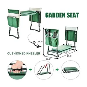 Bdl Taburete de jardín plegable para jardín con 2_4