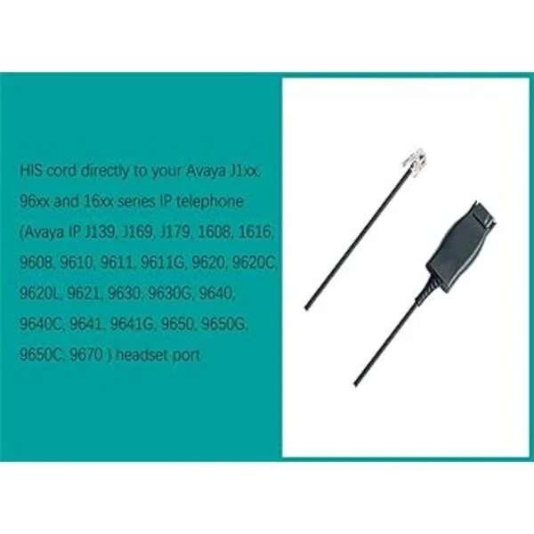 Avaya Auriculares de voz HD con adaptador HIS compatible_6
