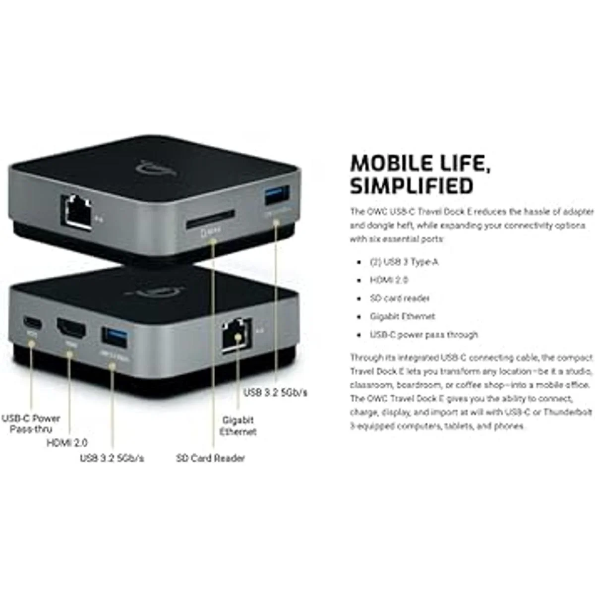 OWC Base de viaje USBC E concentrador portátil de 6_6