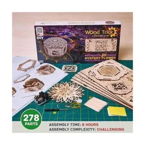 Wood Trick Mystery Flower Fr Elise Kit de caja de música_4