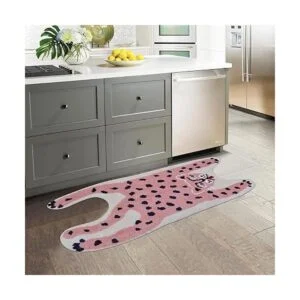 Lacomfy Alfombra de sala de juegos con forma de leopardo_2