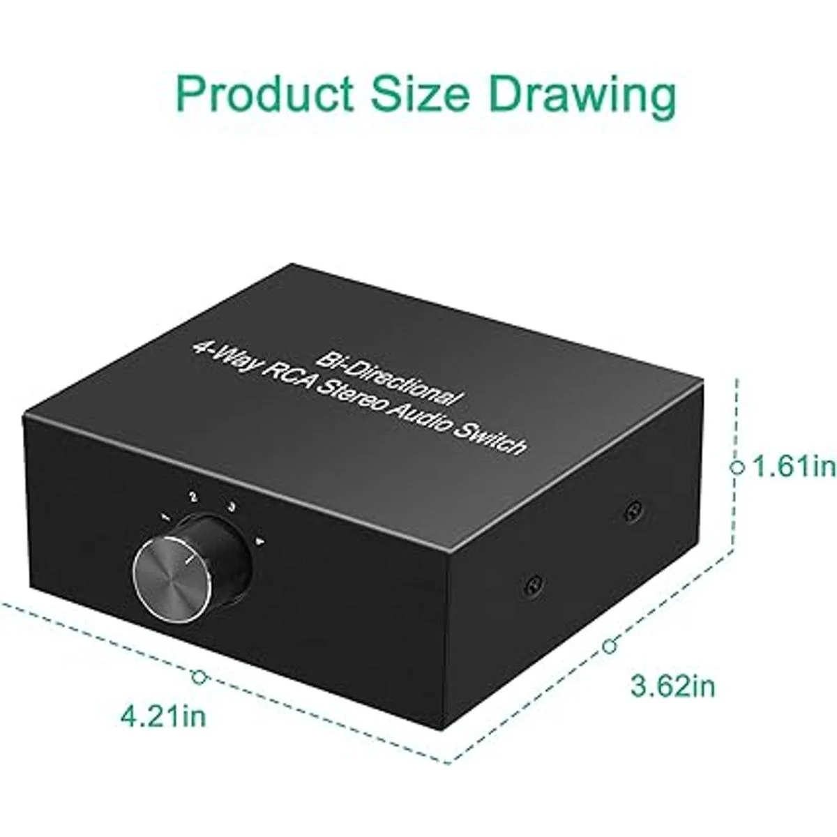 Conmutador de audio bidireccional de 4 puertos canal de_2