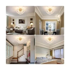 Sputnik Lámpara de techo empotrada con diseño de flores_6