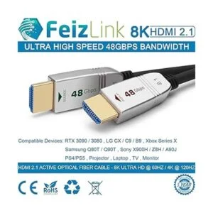 FeizLink Cable de fibra óptica HDMI 2.1 8K 30 pies 4K_2