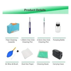 Kit de limpieza de fibra óptica FTTH Herramientas de_2