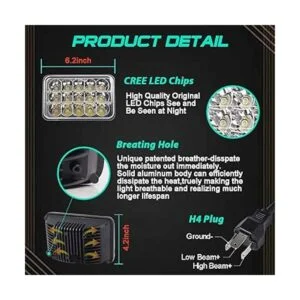 LEDUR Faros delanteros LED de 4 x 6 aprobados por puntos_2