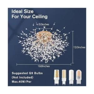 Sputnik Lámpara de techo de 6 luces moderna lámpara de_3