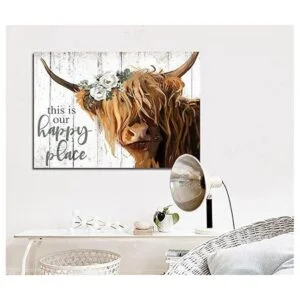 YPY Arte de pared de vaca de las tierras altas This is_5