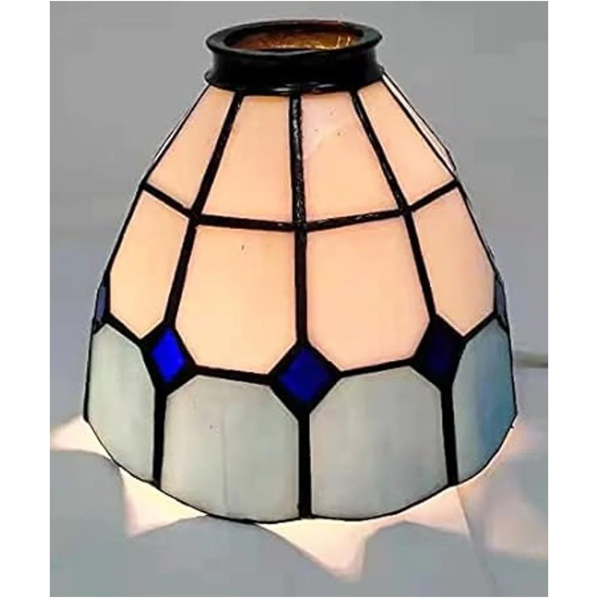 HUIMEIJU Tiffany Juego de 2 lámparas de ventilador de_4