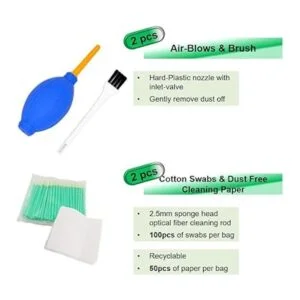 Kit de limpieza de fibra óptica FTTH Herramientas de_6