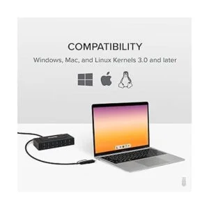 Plugable Hub alimentado por USB 7 en 1 para laptops con_6