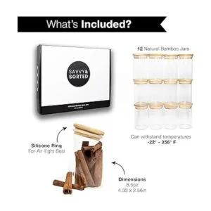 12 tarros de especias de bambú natural de 8.5 onzas_4