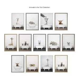 Kate and Laurel Sylvie Lienzo enmarcado con tres osos_3