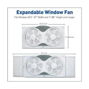 Shinic Ventilador de ventana doble de 9 pulgadas con_4