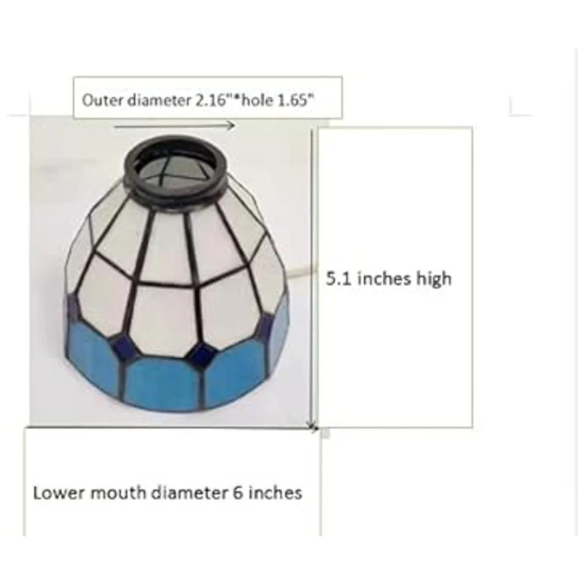 HUIMEIJU Tiffany Juego de 2 lámparas de ventilador de_3