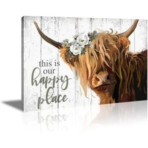 YPY Arte de pared de vaca de las tierras altas This is_2