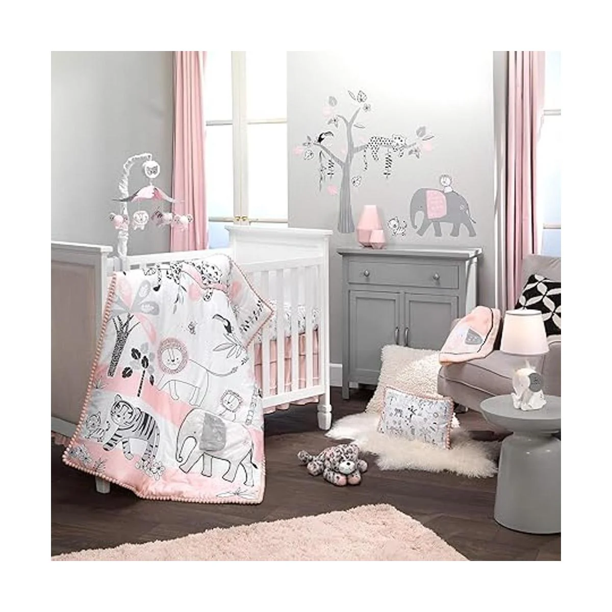 Lambs Ivy Happy Jungle Musical Baby Crib Mobile Safari_5