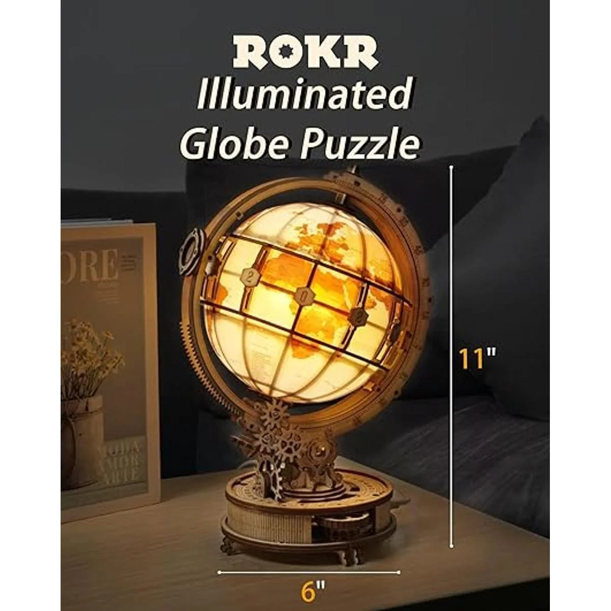 ROKR Rompecabezas de madera 3D para adultos globos de_2