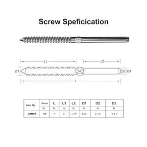 Steel DN Mate Paquete de 120 tornillos de retraso de rosca_3