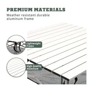 SunnyFeel Mesa plegable para exteriores Mesa de camping_5