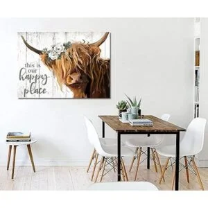 YPY Arte de pared de vaca de las tierras altas This is_6