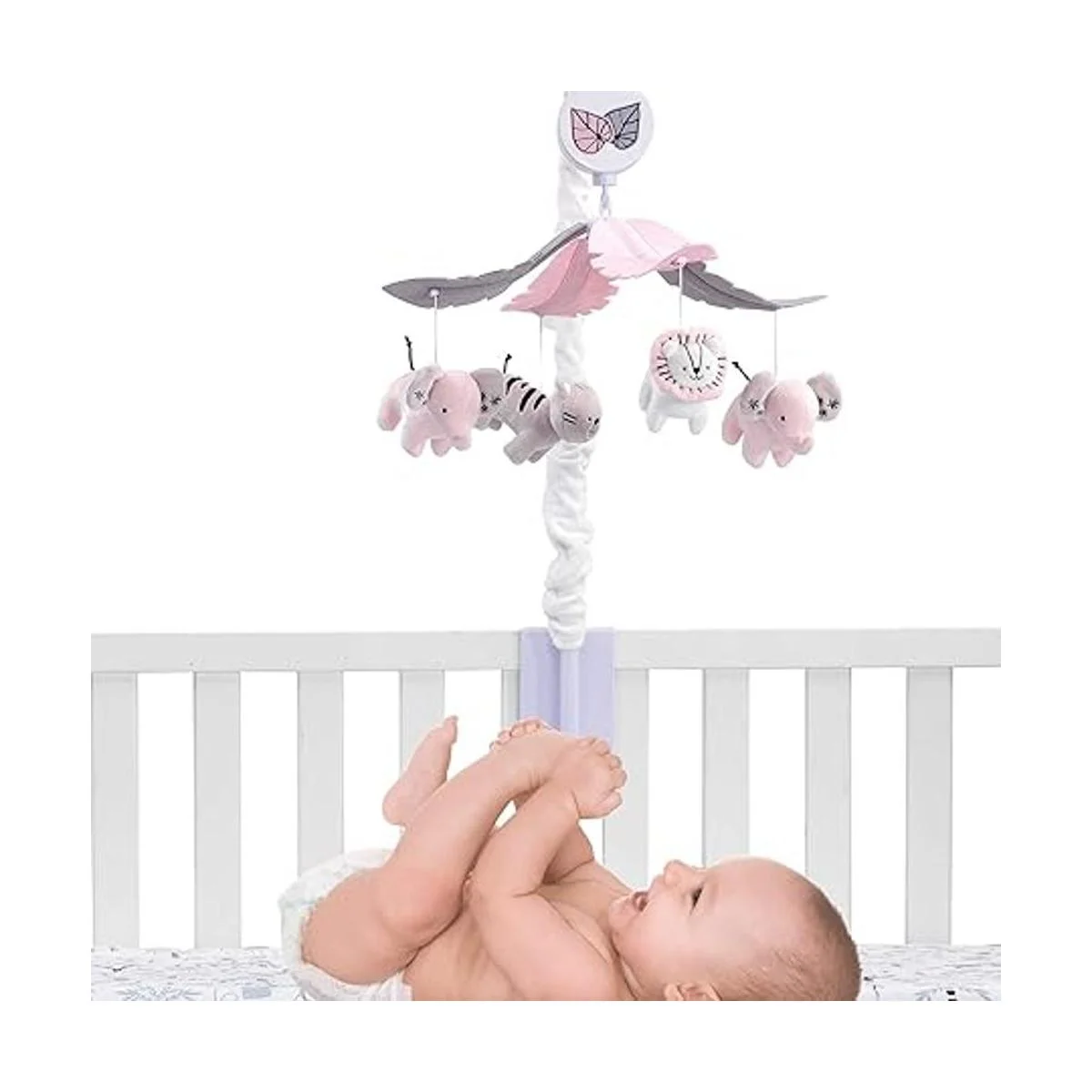 Lambs Ivy Happy Jungle Musical Baby Crib Mobile Safari_2