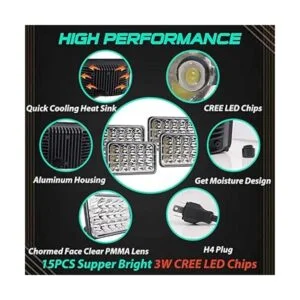 LEDUR Faros delanteros LED de 4 x 6 aprobados por puntos_3