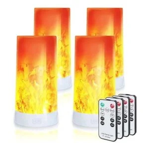 Kitmose 4 luces LED de efecto de llama recargable por_1