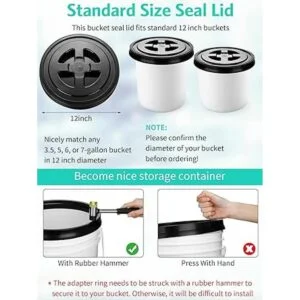 6 tapas de cubo de 5 galones tapas de cubo de_2