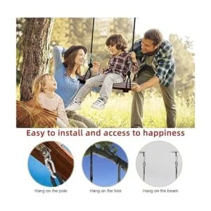 Columpio de árbol columpio de madera Pellor para niños y_6