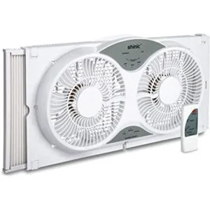 Shinic Ventilador de ventana doble de 9 pulgadas con_1