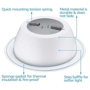 TORCHSTAR Paquete de 12 latas empotradas de metal de 6_2