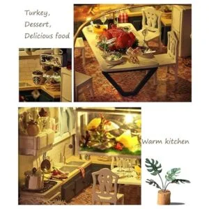 Kisoy Kit de casa de muñecas en miniatura con accesorios_4