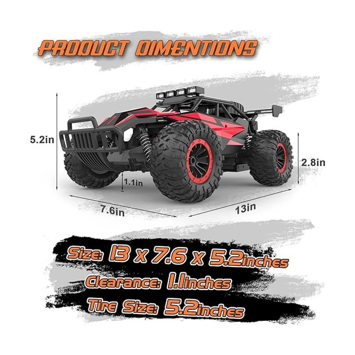 LARVEY Auto de control remoto a escala 116 de 12.4 mih_4