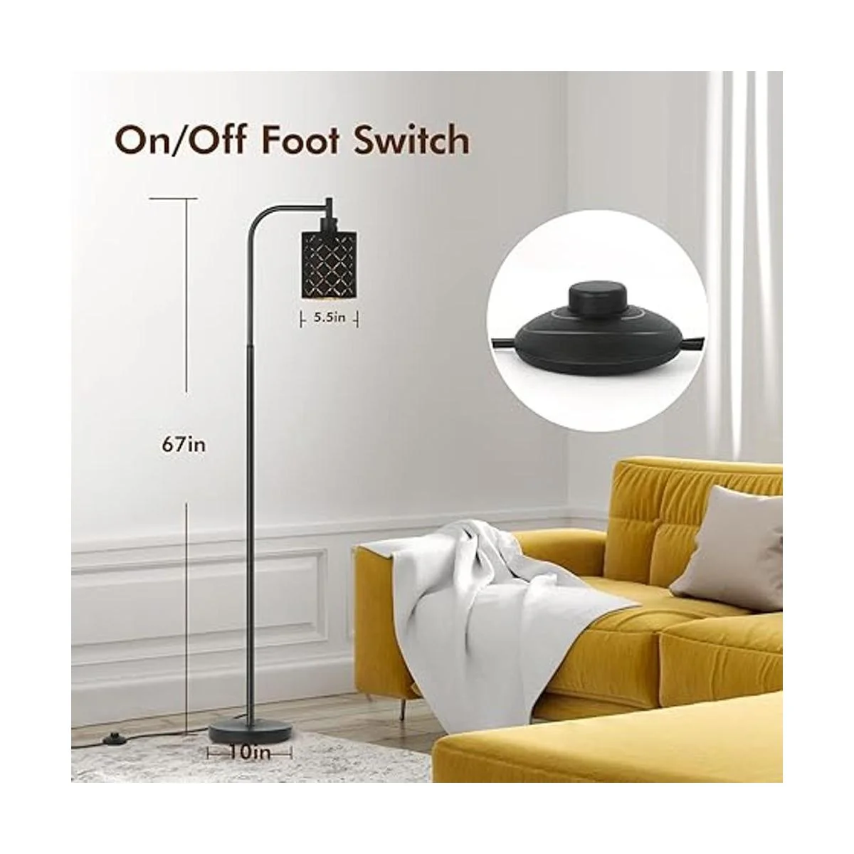 Lámparas de pie industriales para sala de estar lámparas_3