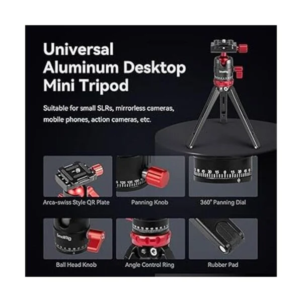 SmallRig Trípode para iPhone Mini trípode de escritorio_6
