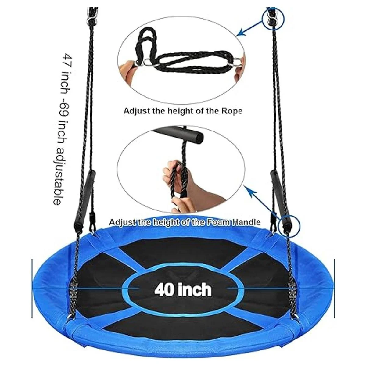 Treeswin Columpio para árbol de platillo de 40 pulgadas_3