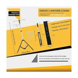 OMUKY Soporte telescópico para farol con base para_5