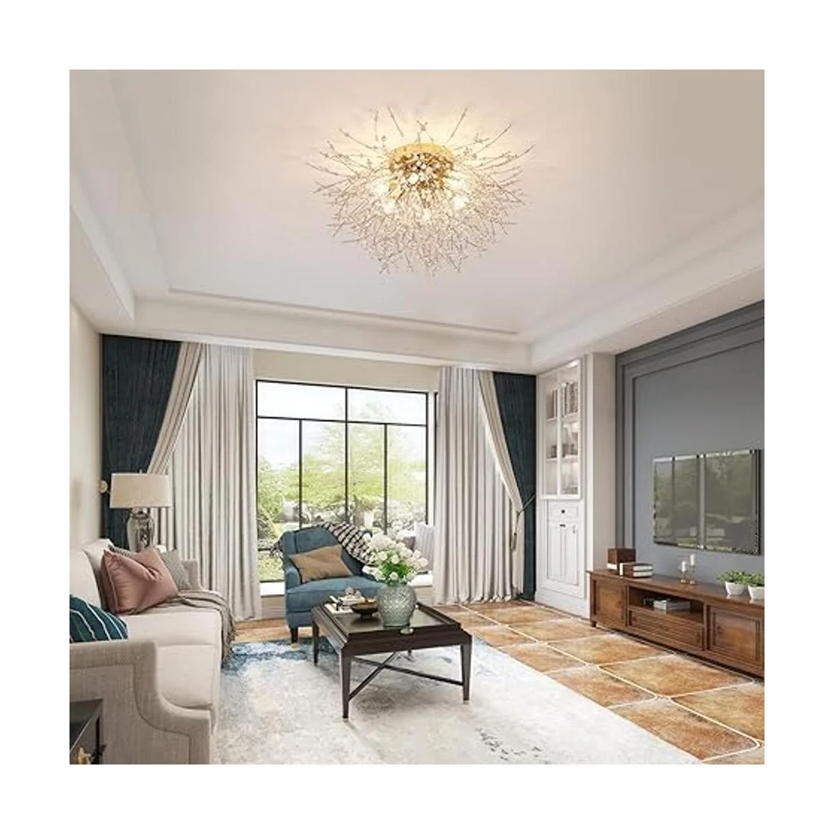 Sputnik Lámpara de techo de 6 luces moderna lámpara de_2