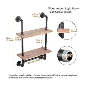 Rogmars Estantería industrial para tuberías flotantes_2