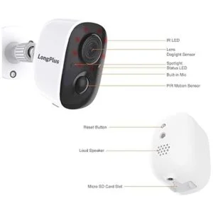 LongPlus Cámara de seguridad inalámbrica para exteriores_3